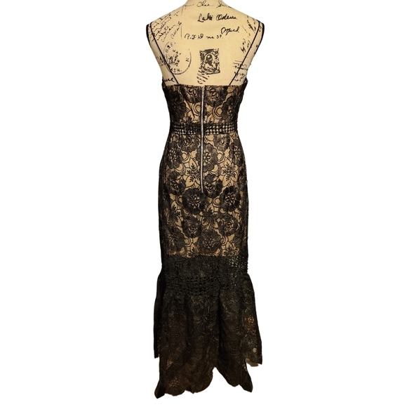 Lulu's Underneath The Stars Black Embroidered Midi Dress - Picture 13 of 16